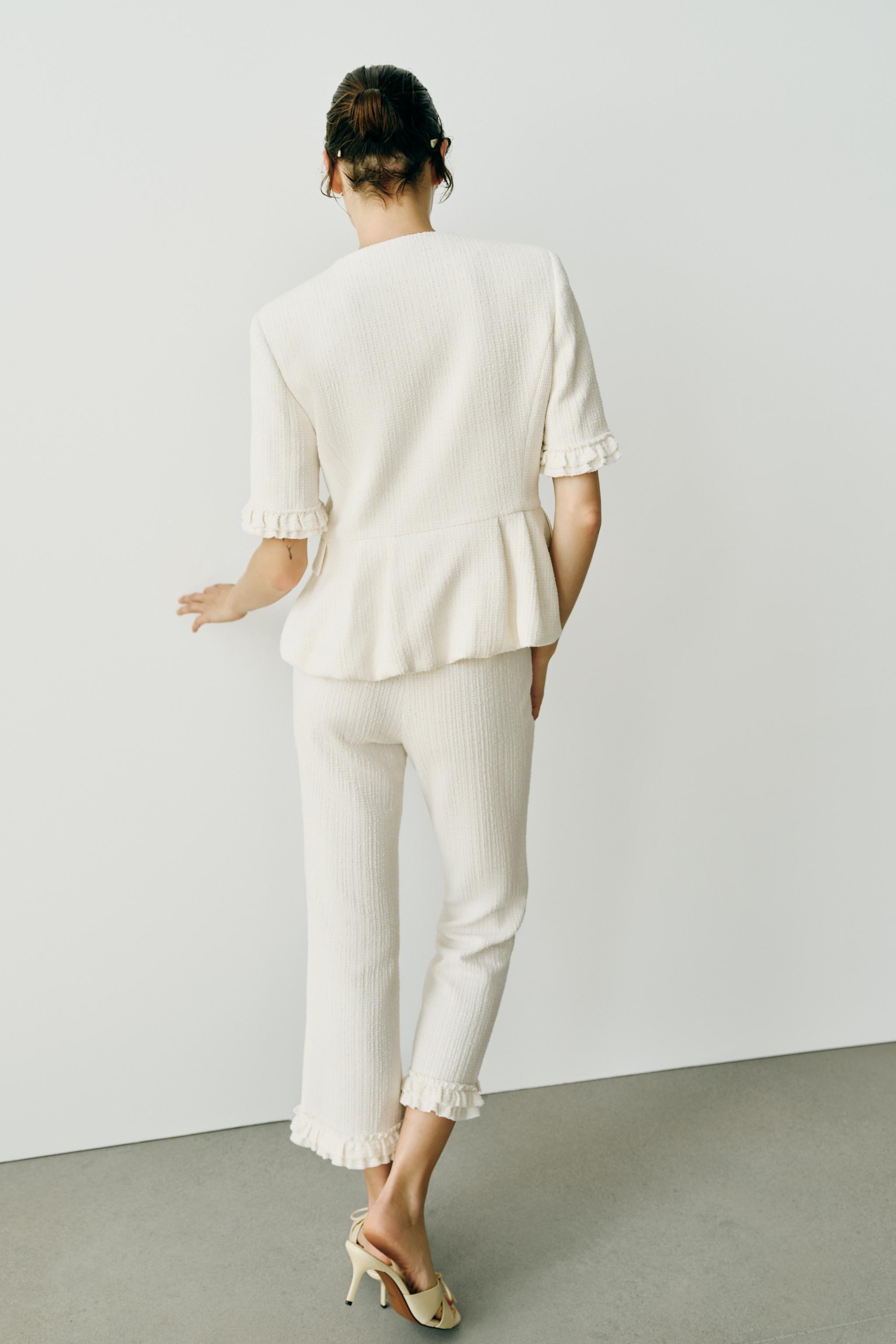 MINI FLARE RUFFLED PANTS